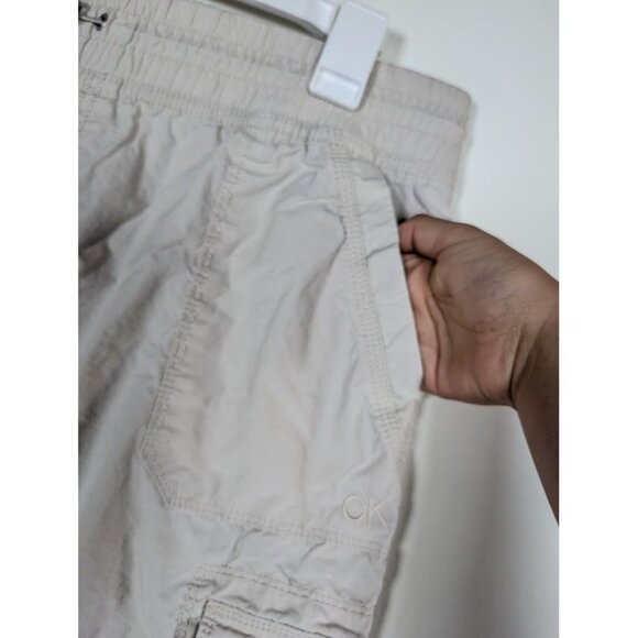Calvin Klein Performance Pants Women Size XL Ankle Cargo Jogger Activewear Khaki - Picture 3 of 6